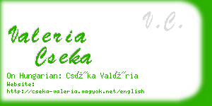 valeria cseka business card